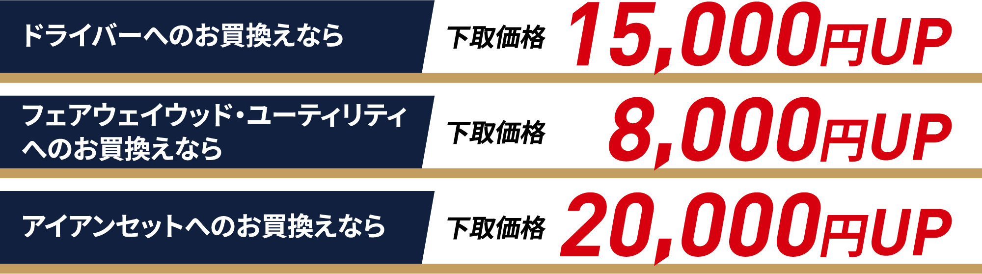 ドライバーへのお買換えなら