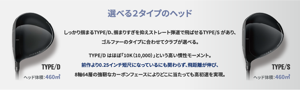 選べる２タイプのヘッド