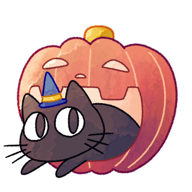 ハロウィン黒猫